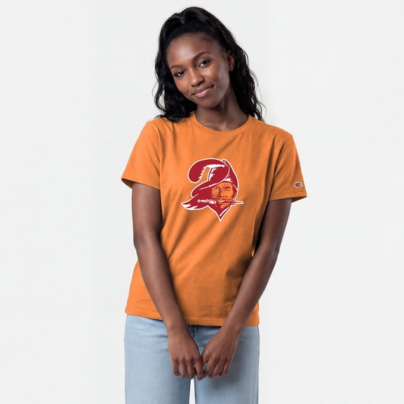 Women's Champion  Orange Tampa Bay Buccaneers Logo T-Shirt