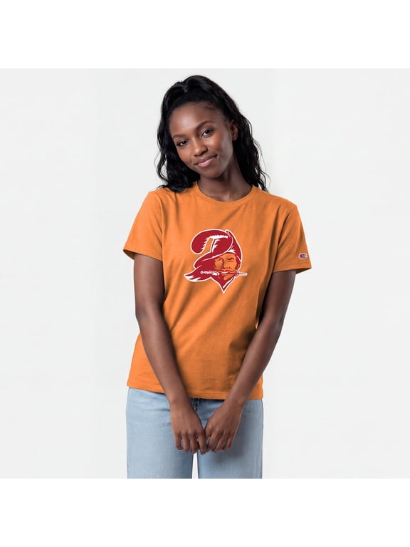 Women's Champion Orange Tampa Bay Buccaneers Logo T-Shirt