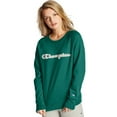 thumbnail image 1 of Women's Champion Powerblend Applique Boyfriend Crew Jade, 1 of 3