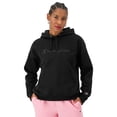 thumbnail image 1 of Women's Champion® Powerblend Embroidered Logo Hoodie Color: Black Size: X LARGE, 1 of 4