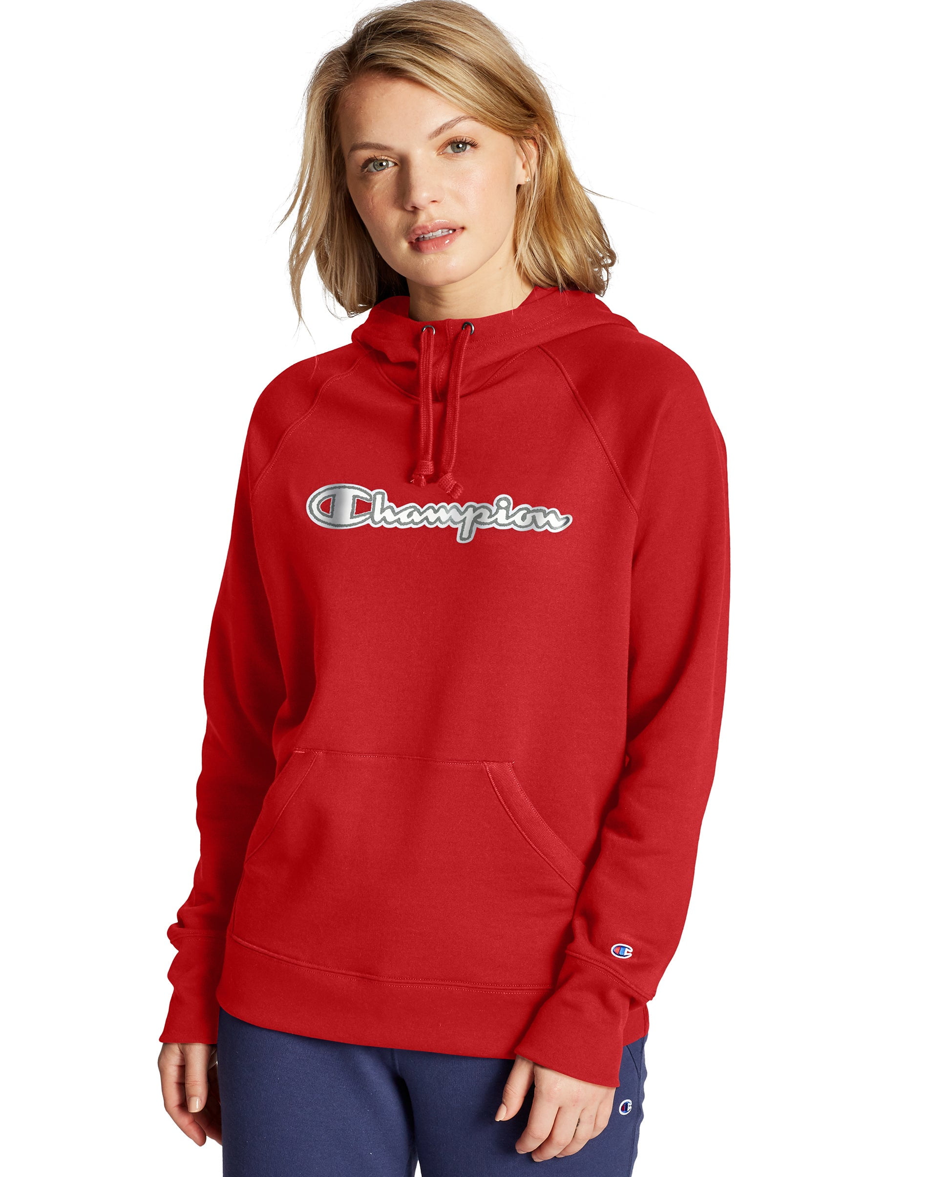 Women's champion applique fleece pullover hoodie cheap