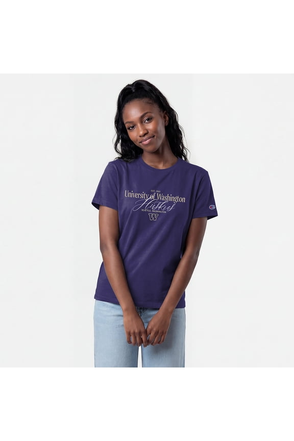Women's Champion Purple Washington Huskies Lifestyle T-Shirt