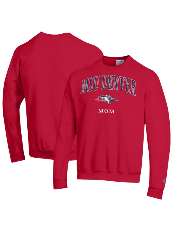Women's Champion Red MSU Denver Roadrunners Arch Mom Eco Powerblend Sweatshirt