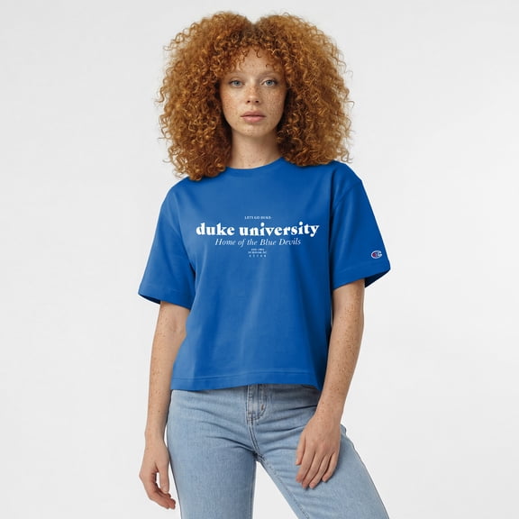 Women's Champion Royal Duke Blue Devils Home Wordmark T-Shirt