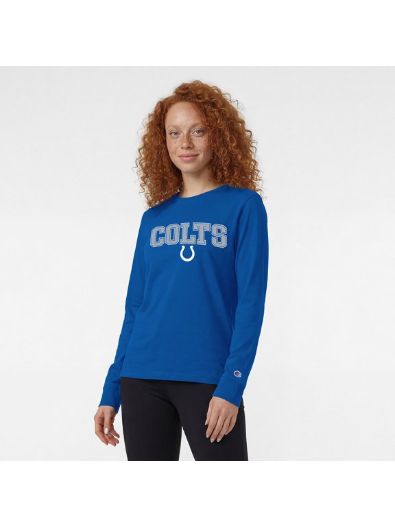 Women's Champion Royal Indianapolis Colts Core Logo Long Sleeve T-Shirt