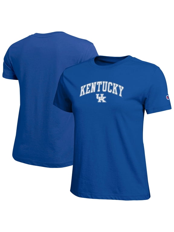 Women's Champion Royal Kentucky Wildcats Arched Over Logo T-Shirt