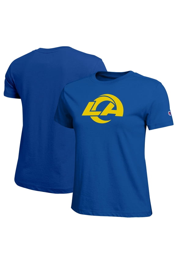 Women's Champion Royal Los Angeles Rams Logo T-Shirt