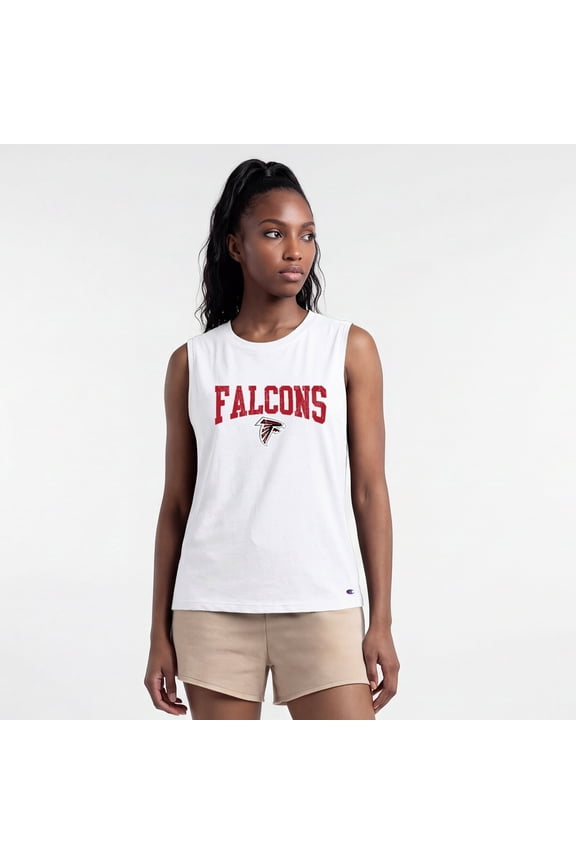 Women's Champion White Atlanta Falcons Muscle Tank Top