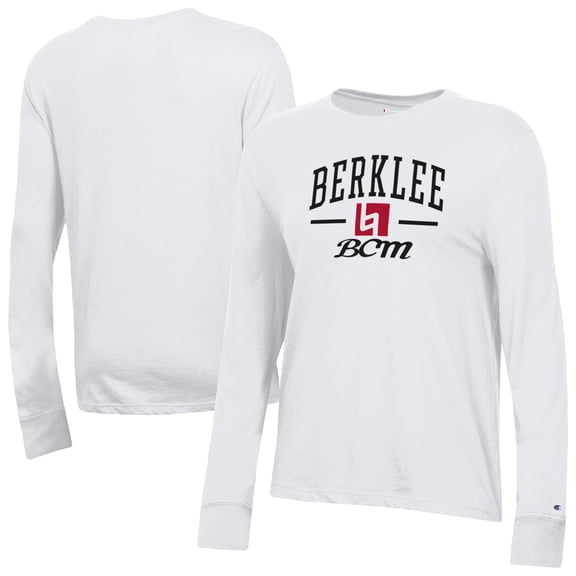 Women's-Champion  White Berklee College of Music Core Long Sleeve T-Shirt