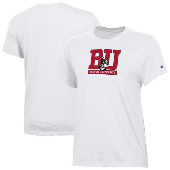 Women's Champion  White Boston University Core T-Shirt
