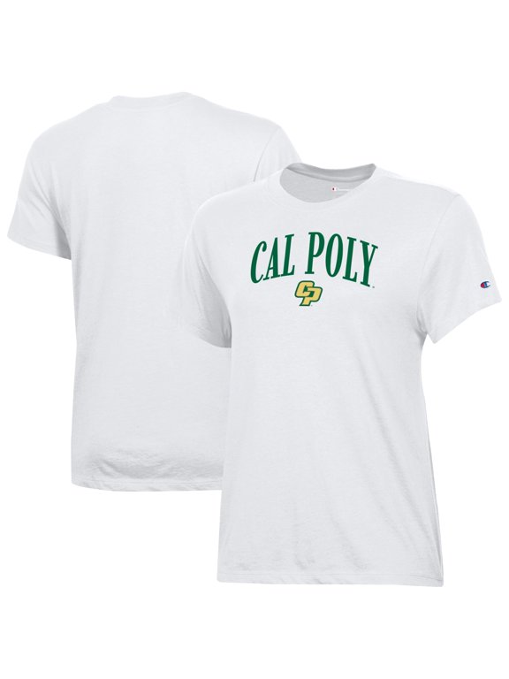 Women's Champion White Cal Poly Mustangs Core T-Shirt