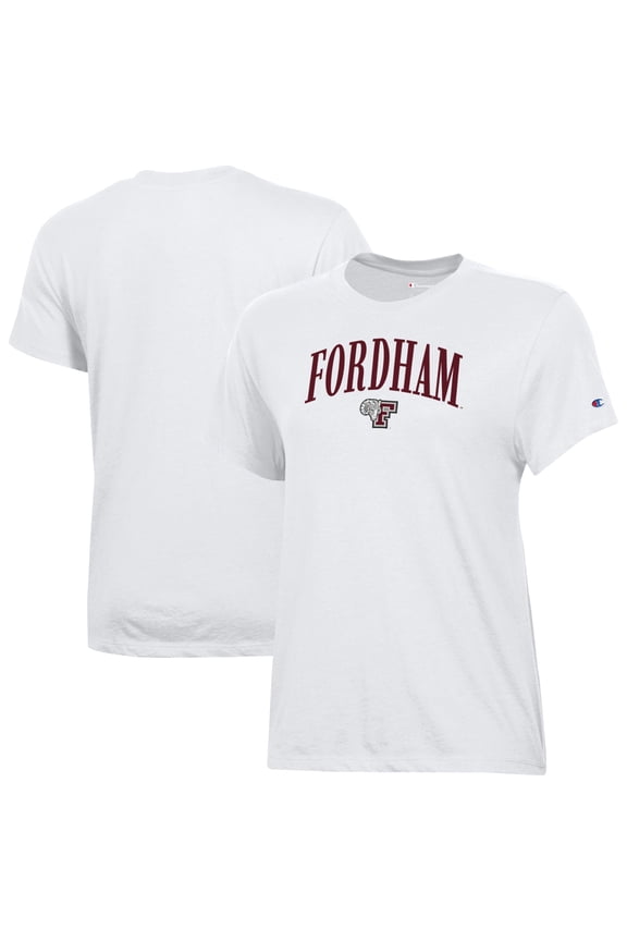 Women's Champion  White Fordham Rams Core T-Shirt