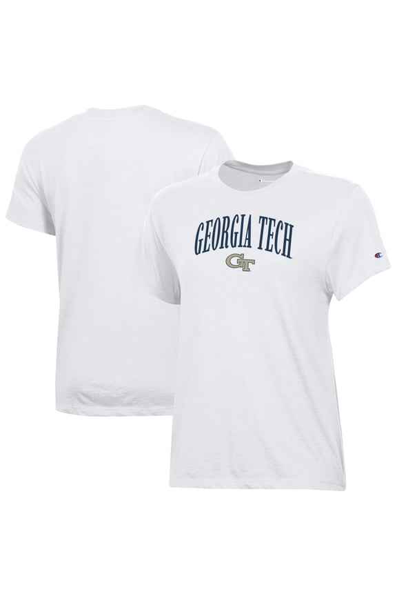 Women's Champion White Georgia Tech Yellow Jackets Core T-Shirt