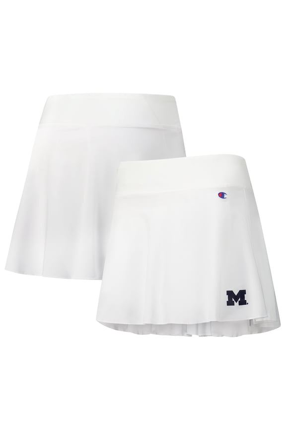 Women's Champion White Michigan Wolverines Tailgate Soft Touch Skort