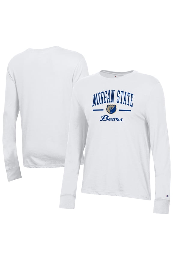 Women's-Champion White Morgan State Bears Core Long Sleeve T-Shirt