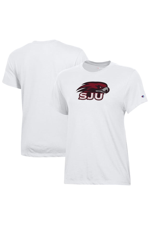 Women's Champion  White Saint Joseph's Hawks Core T-Shirt