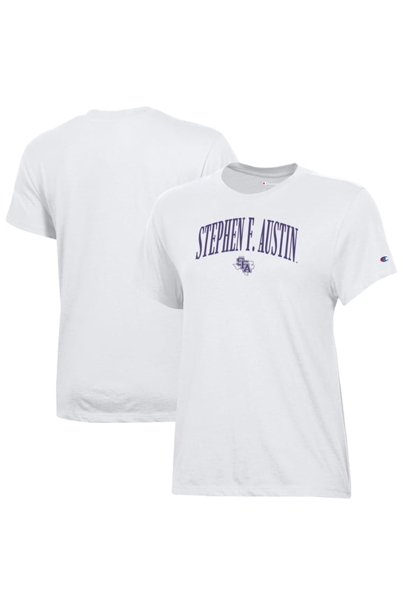 Women's Champion  White Stephen F Austin Lumberjacks Core T-Shirt