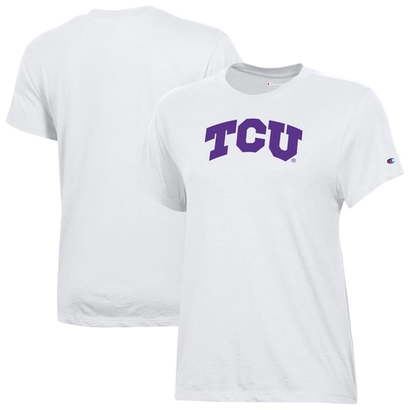 Women's-Champion  White TCU Horned Frogs Core T-Shirt