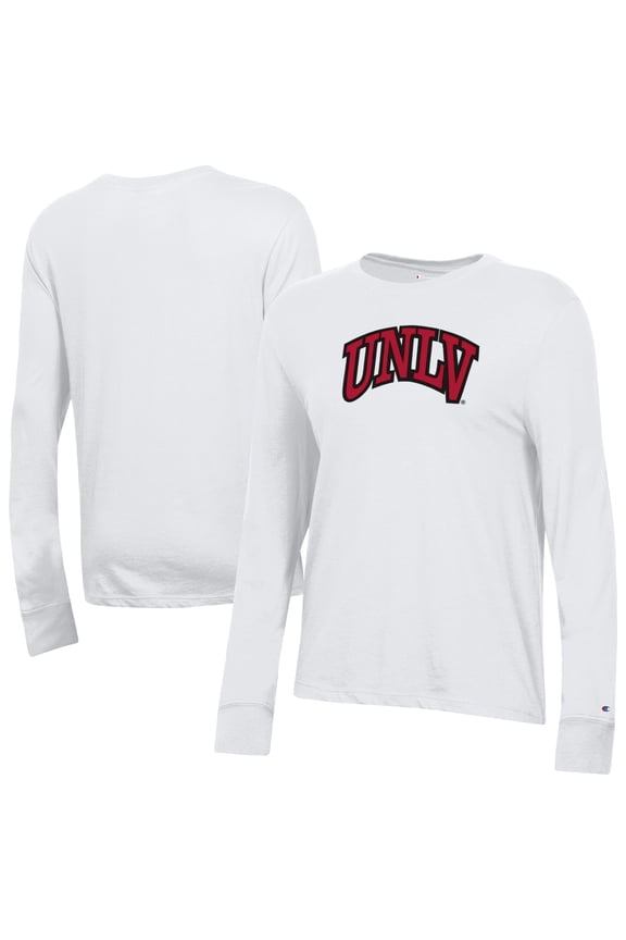 Women's-Champion  White UNLV Rebels Core Long Sleeve T-Shirt