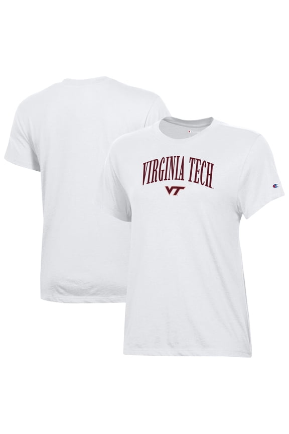 Women's Champion  White Virginia Tech Hokies Core T-Shirt