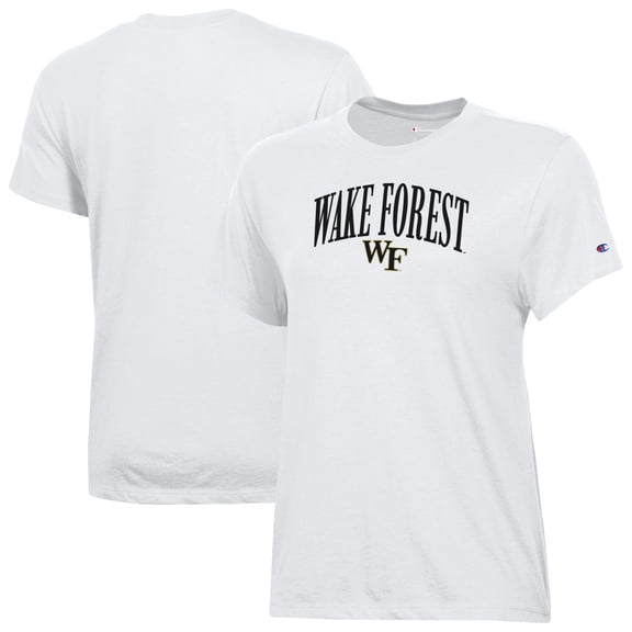 Women's Champion  White Wake Forest Demon Deacons Core T-Shirt