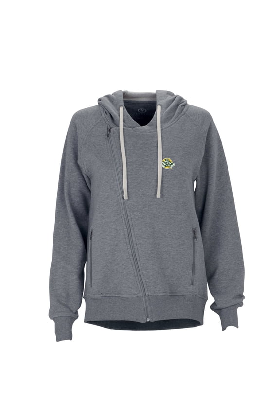 Women's Charcoal Alaska Anchorage Seawolves Fleece Moto Jacket