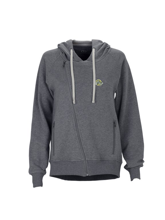 Women's Charcoal Alaska Anchorage Seawolves Fleece Moto Jacket