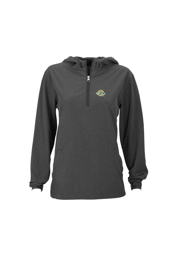 Women's Charcoal Alaska Anchorage Seawolves Pullover Stretch Anorak Jacket