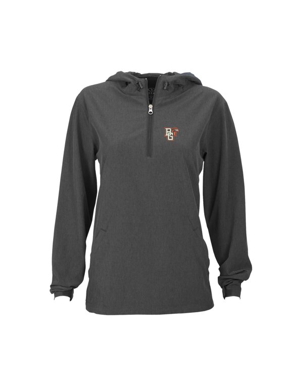 Women's Charcoal Bowling Green St. Falcons Pullover Stretch Anorak Jacket