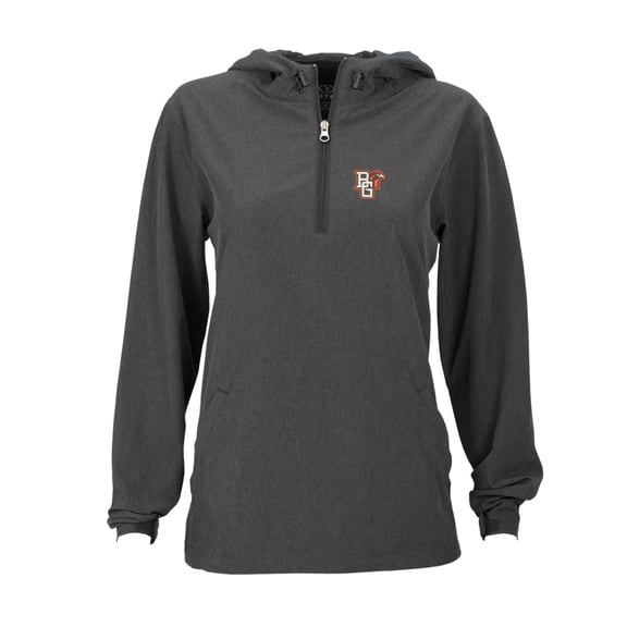 Women's Charcoal Bowling Green St. Falcons Pullover Stretch Anorak Jacket
