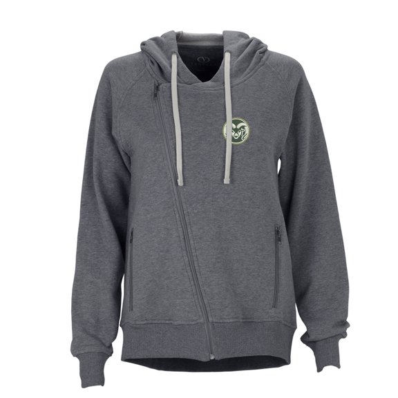 Women's Charcoal Colorado State Rams Fleece Moto Jacket