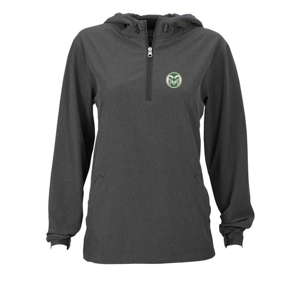 Women's Charcoal Colorado State Rams Pullover Stretch Anorak Jacket