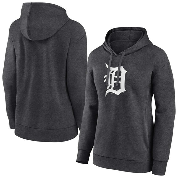 Women's Charcoal Detroit Tigers Monochrome Pullover Hoodie
