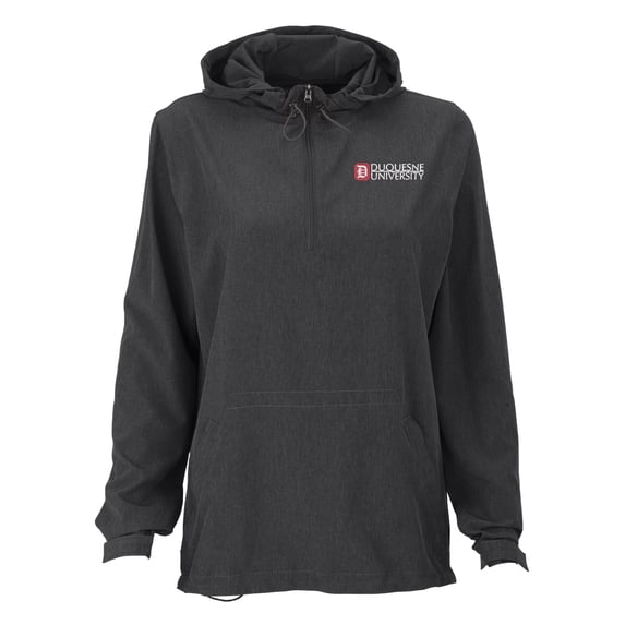 Women's Charcoal Duquesne Dukes Pullover Stretch Anorak Jacket