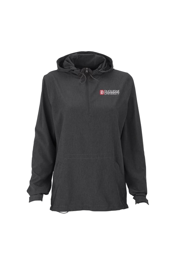 Women's Charcoal Duquesne Dukes Pullover Stretch Anorak Jacket