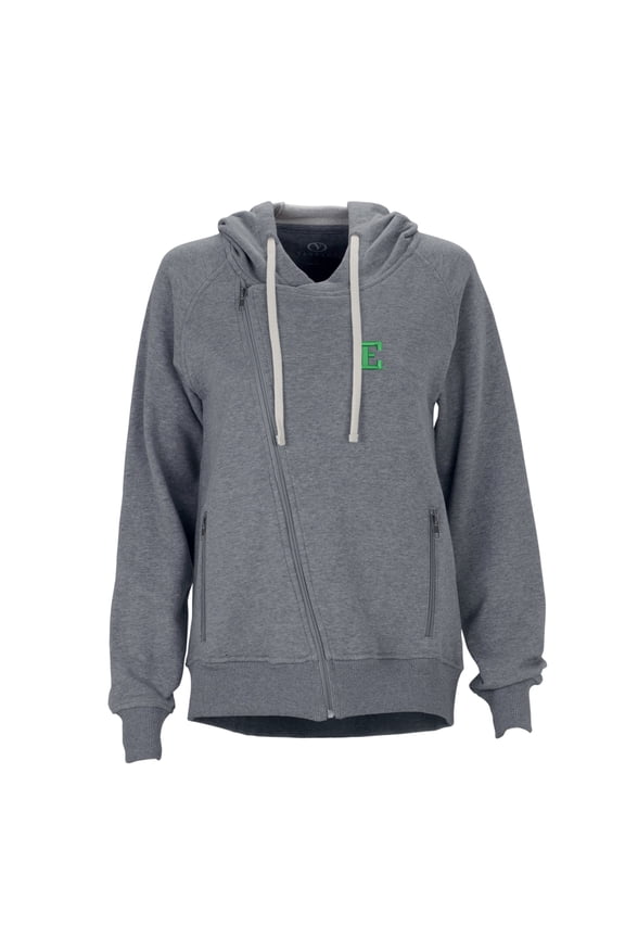 Women's Charcoal Eastern Michigan Eagles Fleece Moto Jacket