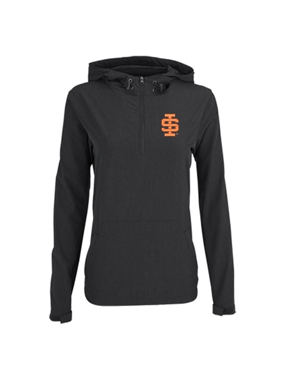 Women's Charcoal Idaho State Bengals Pullover Stretch Anorak Jacket