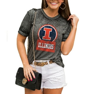 Pressbox Illinois Fighting Illini Womens Susan T-Shirt - White