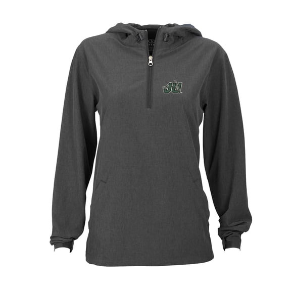 Women's Charcoal JU Dolphins Pullover Stretch Anorak Jacket