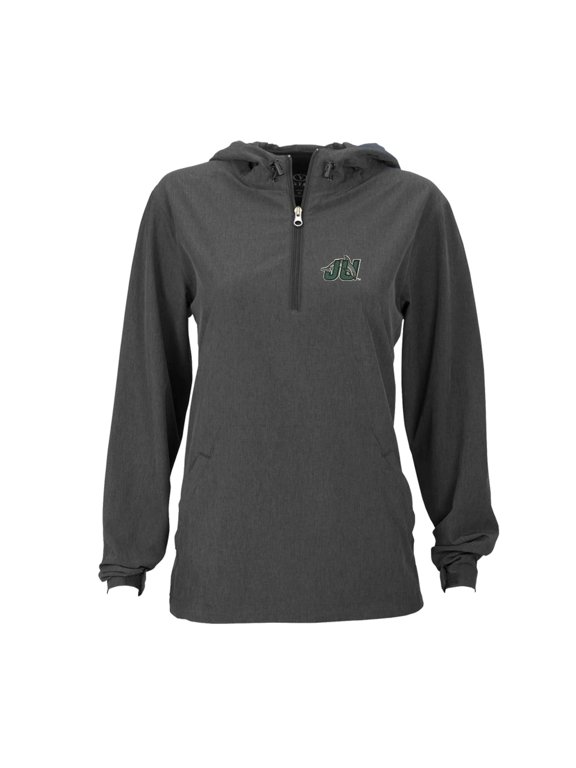 Women's Charcoal JU Dolphins Pullover Stretch Anorak Jacket