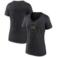 thumbnail image 1 of Women's Charcoal LAFC Official Logo V-Neck T-Shirt, 1 of 3