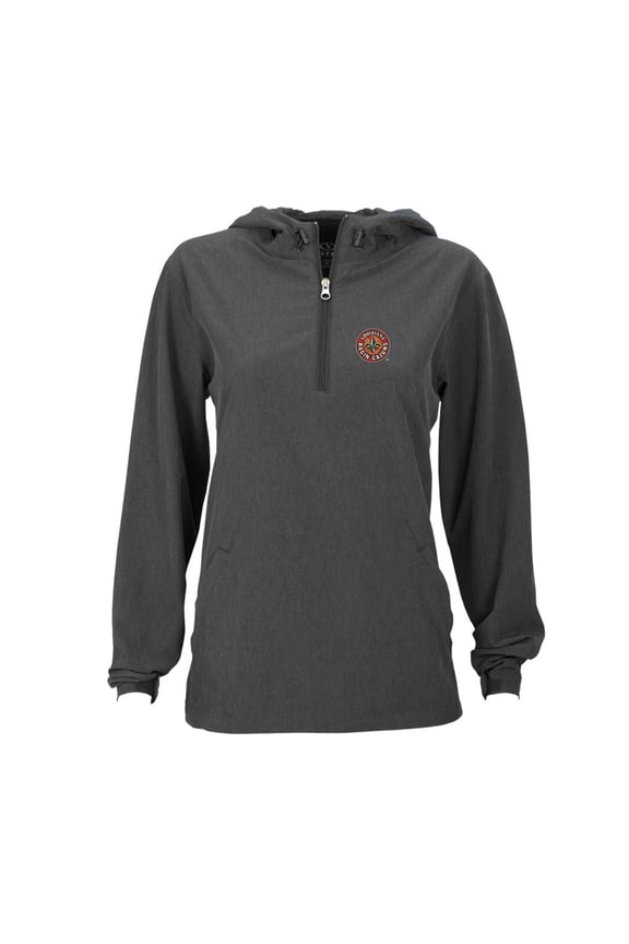 Women's Charcoal Louisiana Ragin' Cajuns Pullover Stretch Anorak Jacket