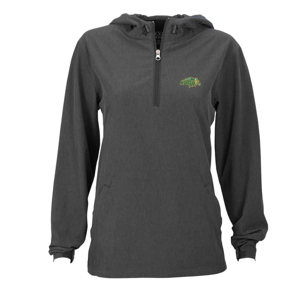 Women's Charcoal NDSU Bison Pullover Stretch Anorak Jacket