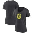 thumbnail image 1 of Women's Charcoal Nashville SC Official Logo V-Neck T-Shirt, 1 of 3
