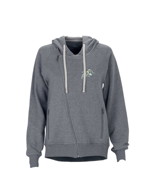 Women's Charcoal Navy Midshipmen Fleece Moto Jacket
