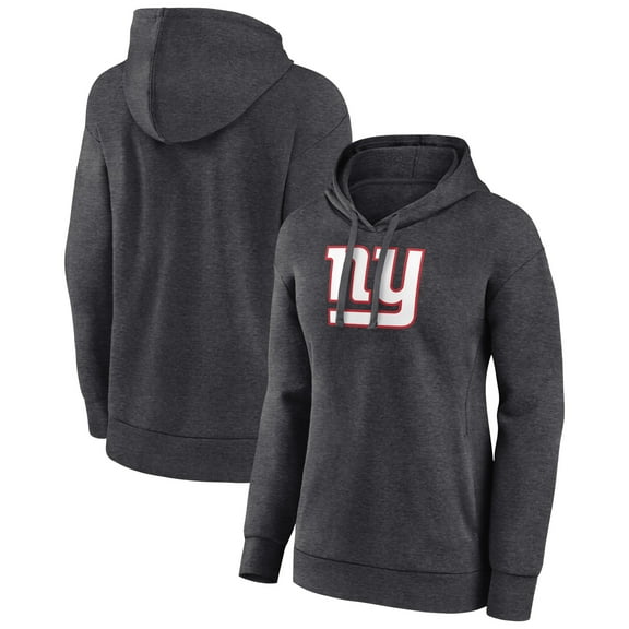 Women's Charcoal New York Giants Primary Logo Pullover Hoodie
