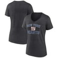thumbnail image 1 of Women's Charcoal New York Giants Victory Arch Team V-Neck T-Shirt, 1 of 3