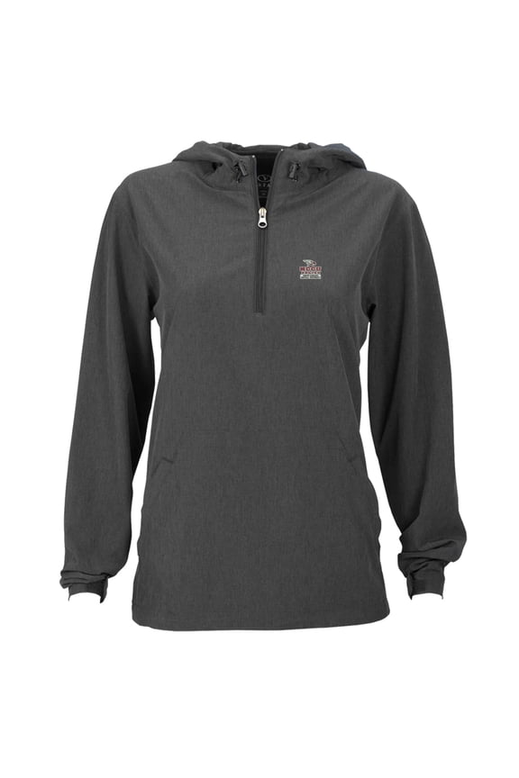Women's Charcoal North Carolina Central Eagles Pullover Stretch Anorak Jacket