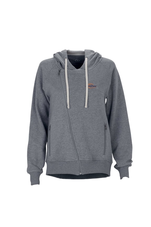 Women's Charcoal Pepperdine Waves Fleece Moto Jacket