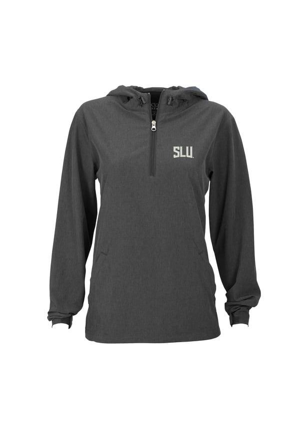 Women's Charcoal Saint Louis Billikens Pullover Stretch Anorak Jacket
